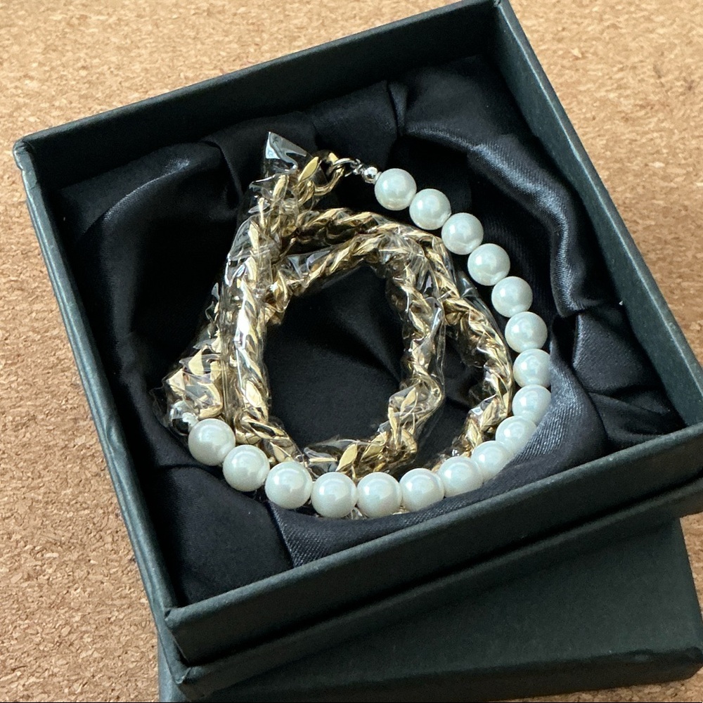Rare-Romance Pearl Cuban Chain/Choker - Picture 9 of 9